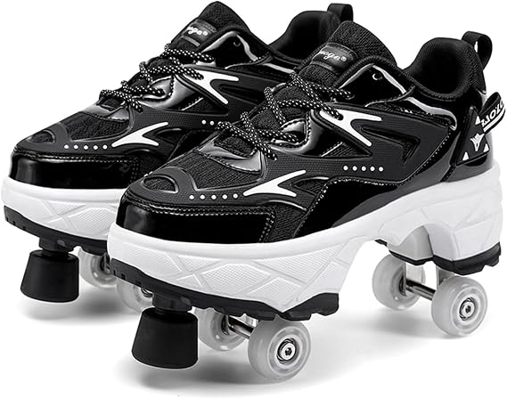 Roller Skate Shoes for Girls - Retractable Sneaker Skates for Women Wheelies Shoes Men 2 in 1 Roller Skates and Blades Zapatos Patines para NinAs The Best Gift
