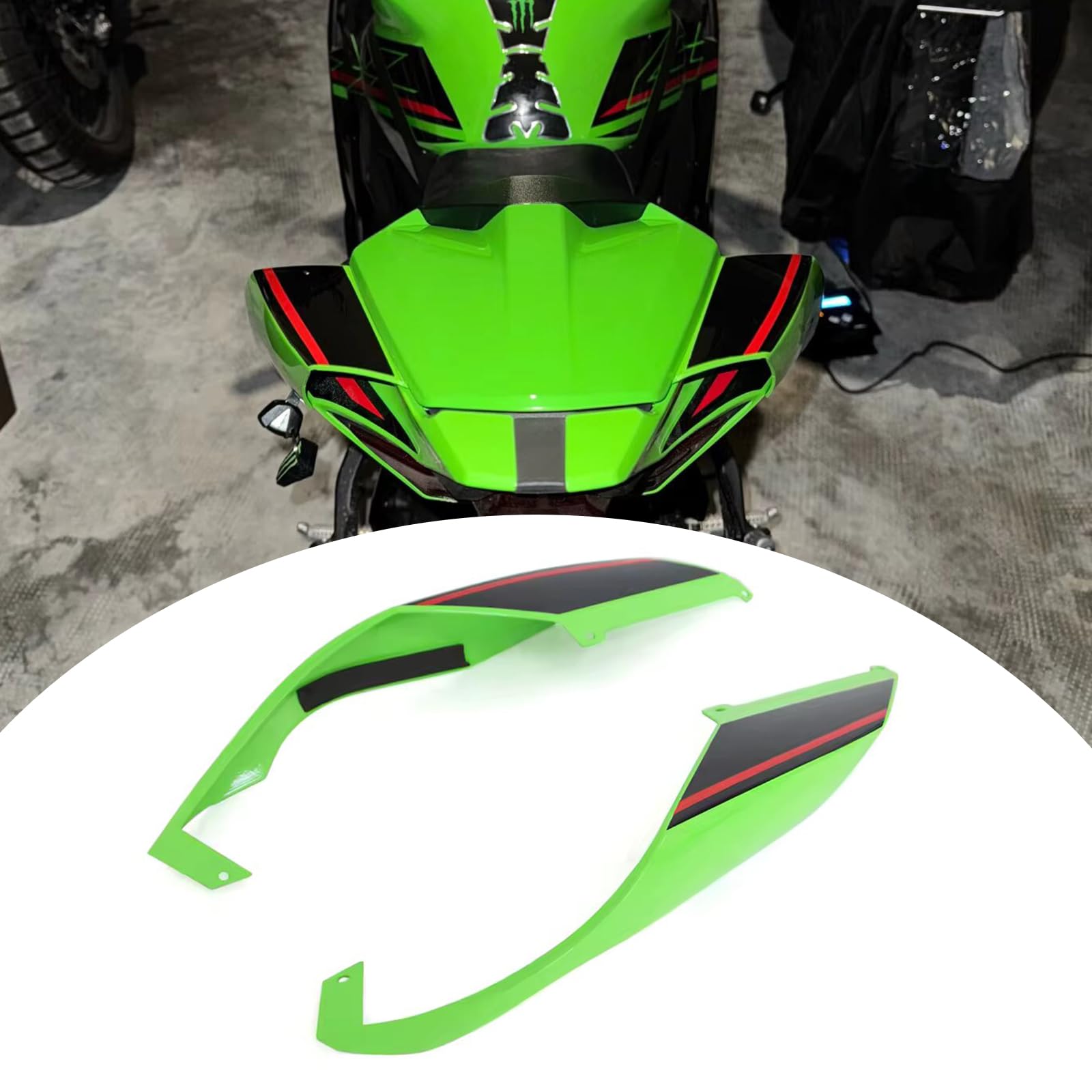 Amazon.co.jp: オートバイリアテールウイングリアスポイラー空気力学