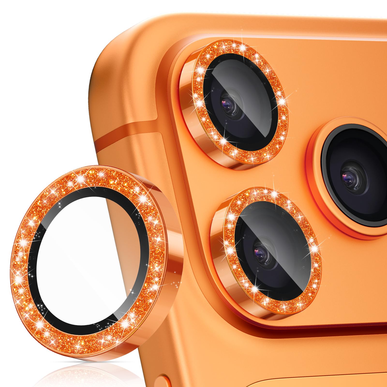 Protezione Per Fotocamera Imluckies Per IPhone 17 Pro E Pro Max – Vetro Temperato 9H, Glitter, Alluminio, Nero