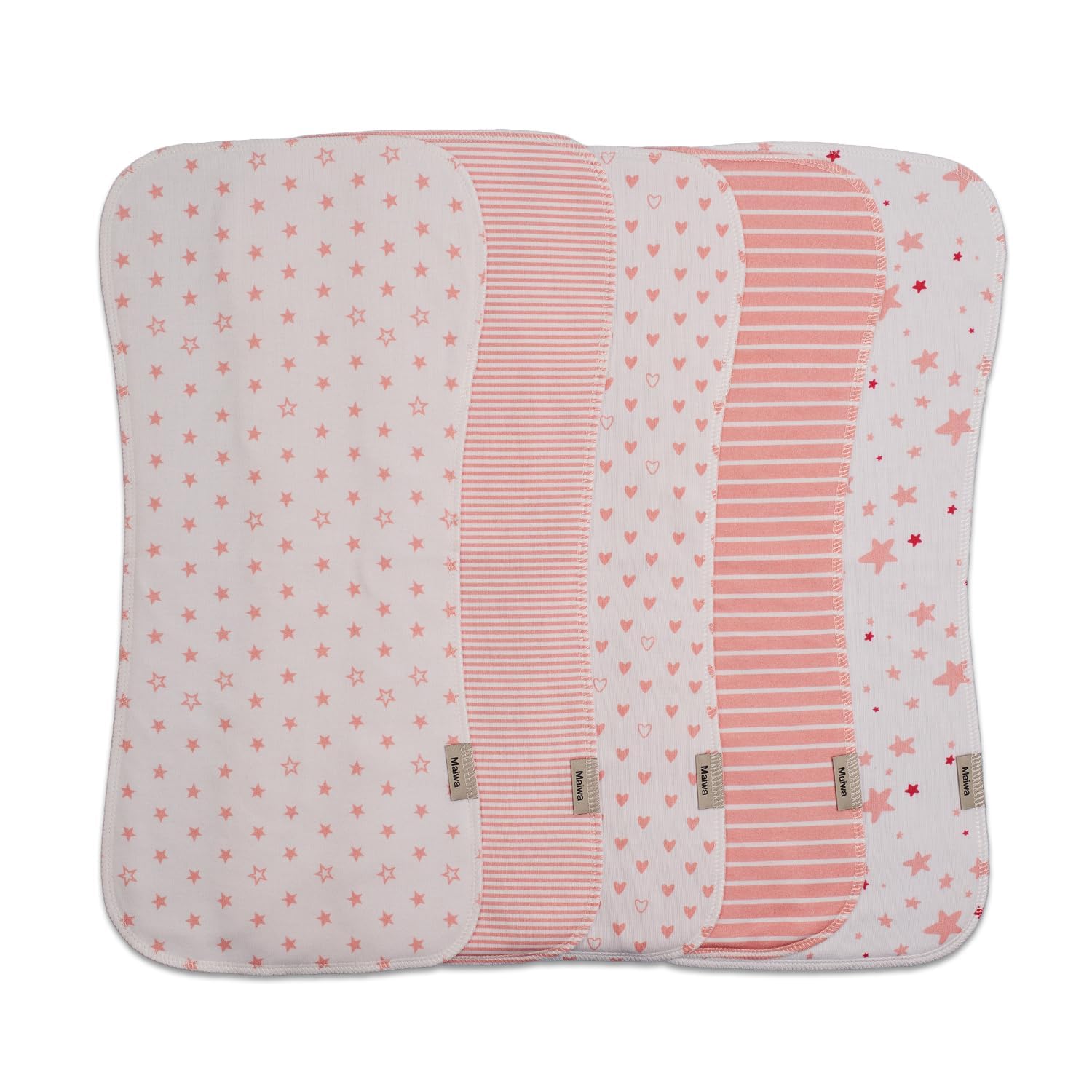 Panni in cotone per ruttino 47x22 cm extra morbidi assorbenti confezione da 5
