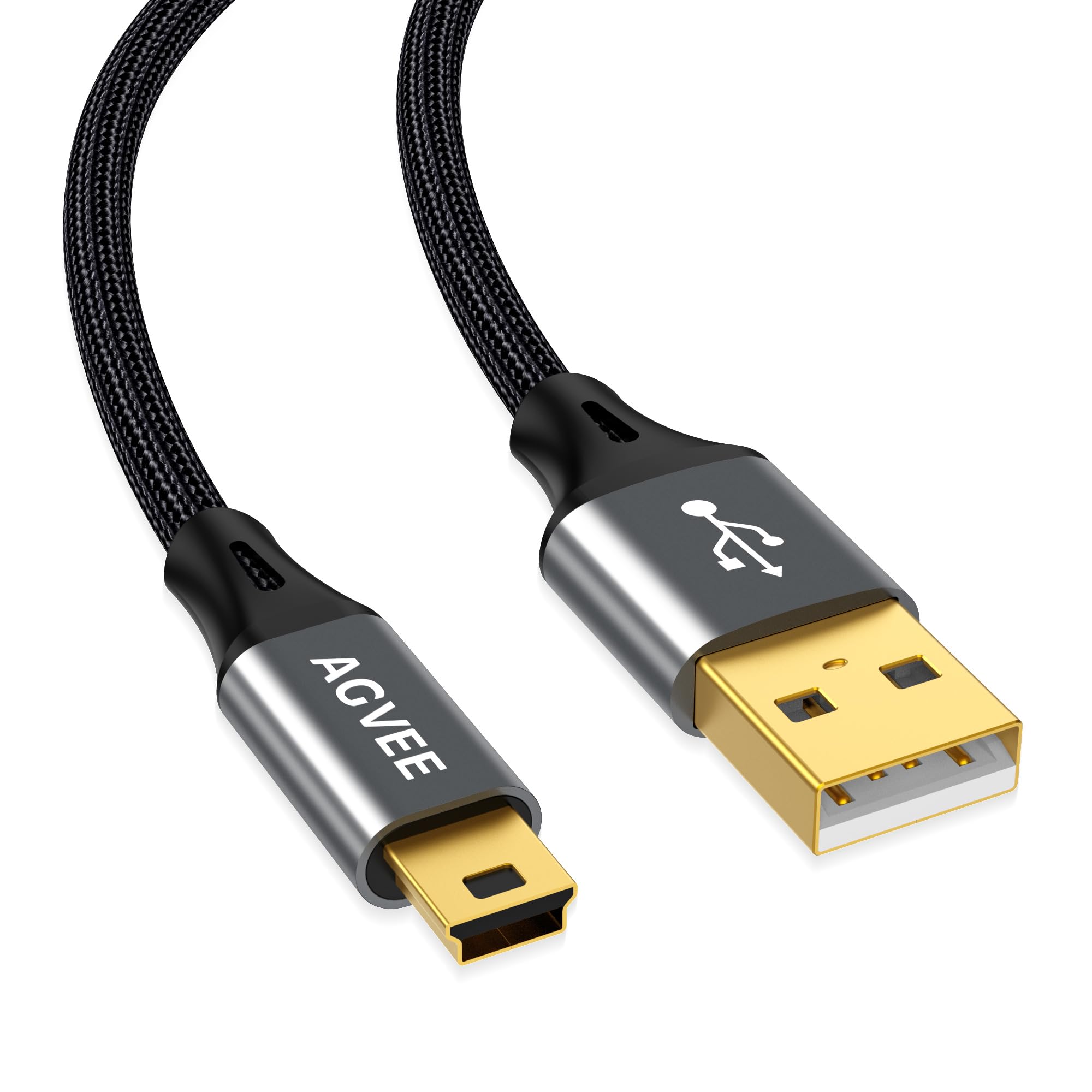 AGVEE 2 Pack 3.3ft USB Cable for Blue Yeti Microphones & Snowball iCE Mic, Replacement Power Cord for Blue Yeti USB Microphone Blackout Edition &