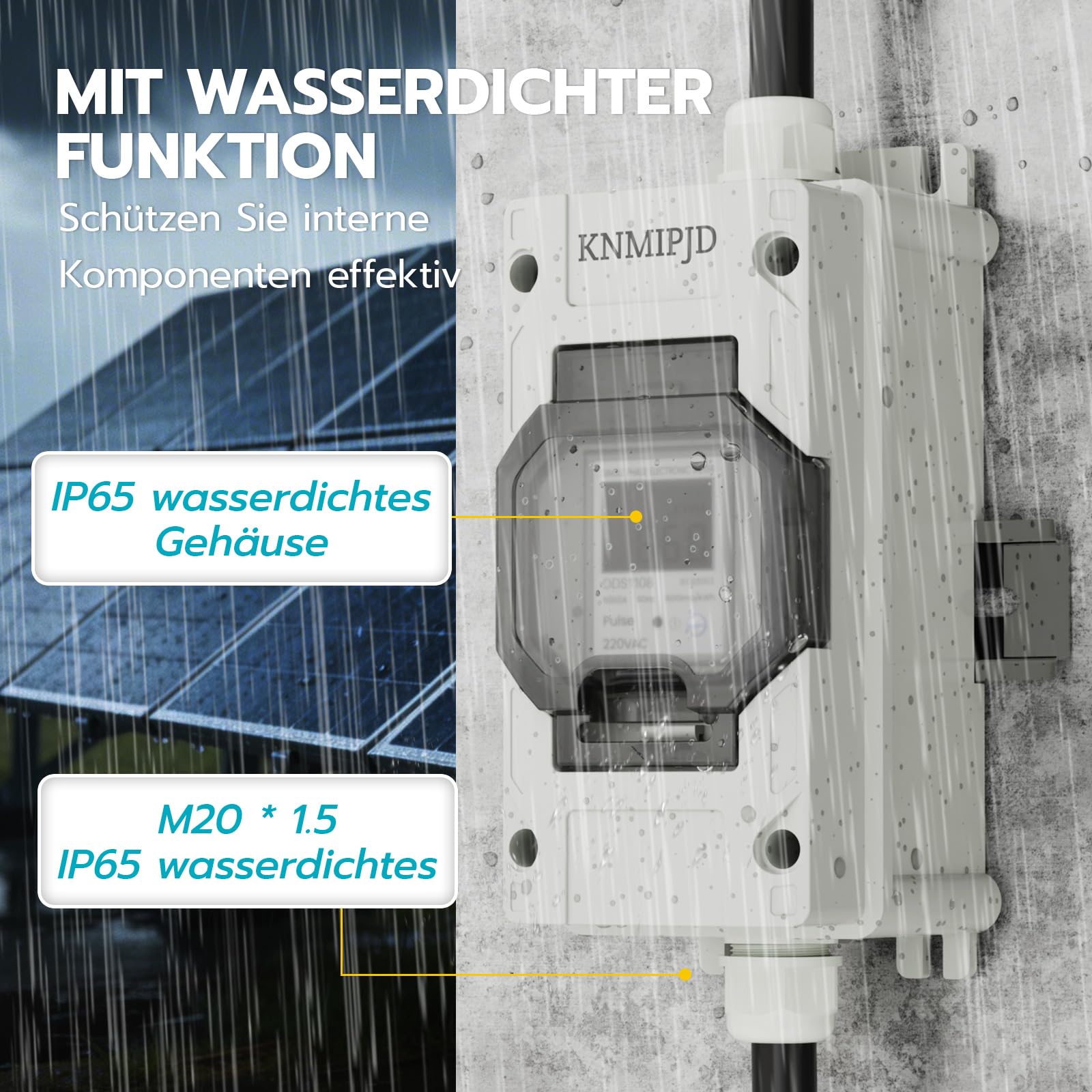 Mobiler Digitaler Stromzähler, 230V LED-Zwischenzähler mit Speicher/Reset
