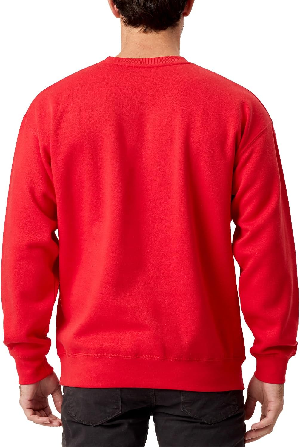 TUVEKE Men's Sweatshirts Soft Long Sleeve Crewneck Sweatshirt Midweight Fleece Sweat Shirt Breathable Pullover Sweater S-3XL - Image 4