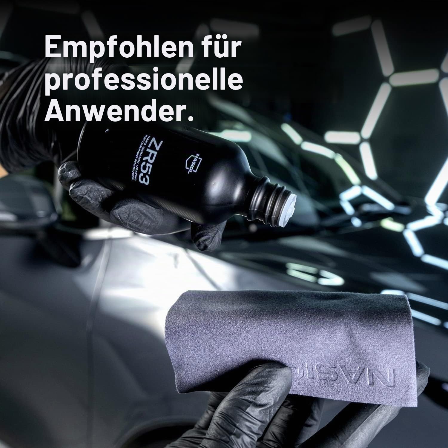 NASIOL ZR53 Nano Keramikversiegelung Auto, Keramikversiegelung, Lackversiegelung Auto, Keramik Autolack,Ceramic Coating, Hochwertige Nano Keramik Fliesen Kit 9H Farbschutz 50 ml