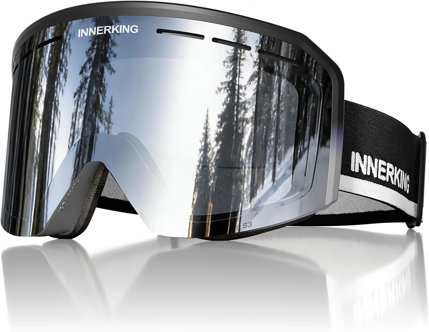 Innerking Ski/Snowboard Goggles OTG for Men Women & Youth - Over Glasses Snow Sports Goggles Anti Fog 100% UV400 Protection
