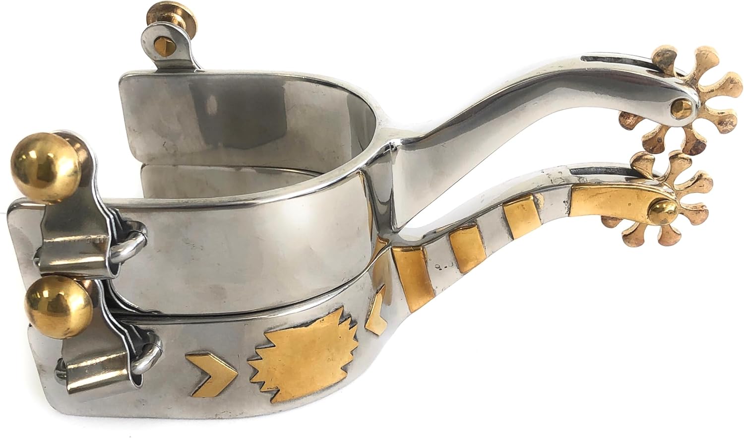 AJ Tack Men's Stainless Steel Offset Southwest Spurs