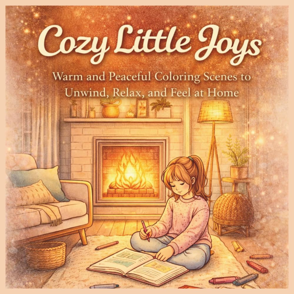 Cozy Little Joys: A Coloring Book with Warm and Peaceful Scenes for Relaxation and Stress Relief