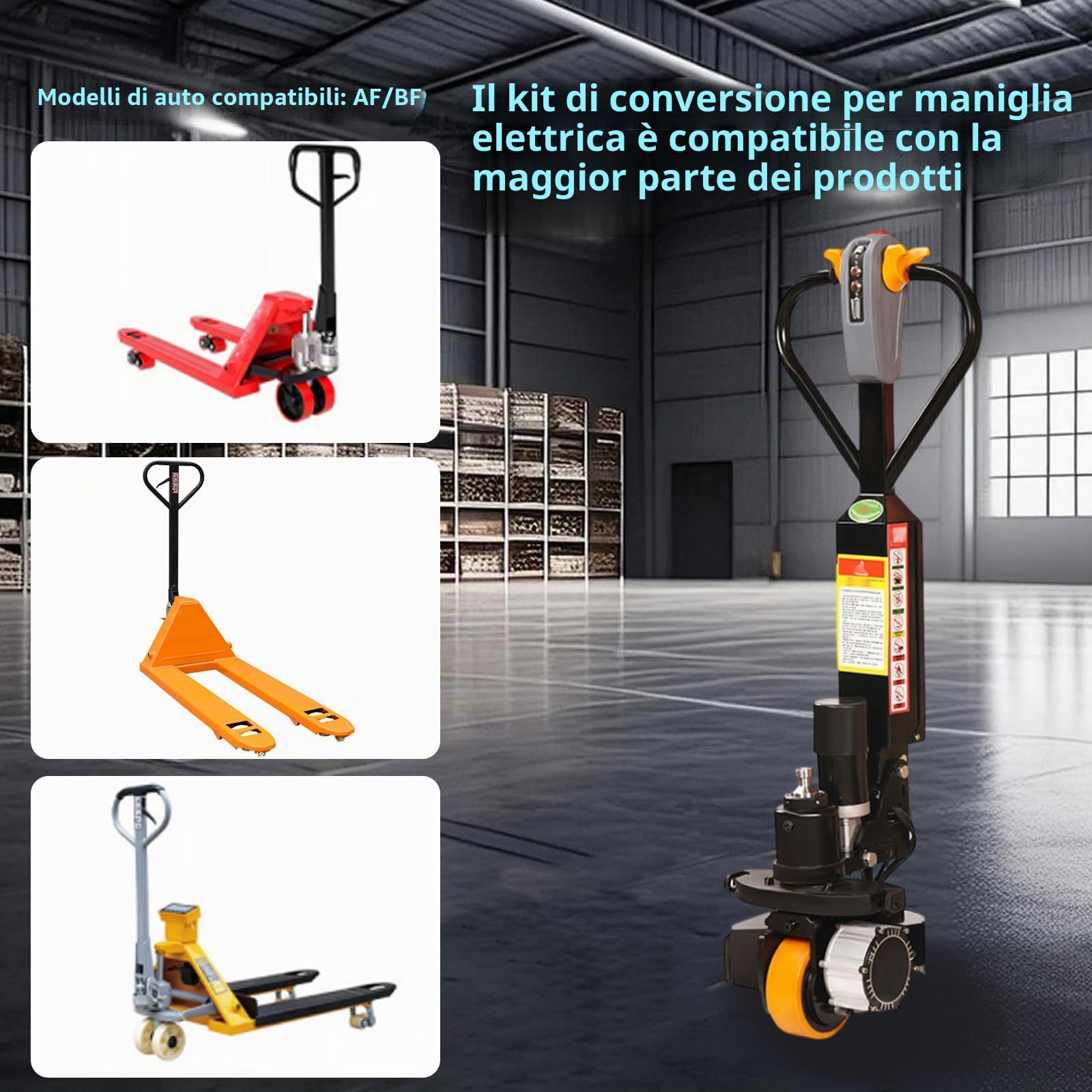Kit di Conversione per Transpallet Elettrico, Asta Idraulica Elettrica Integrata Potenza Elevata 48 V 1000 W Controllo Semplice per Movimentazione Materiali, Arrampicata
