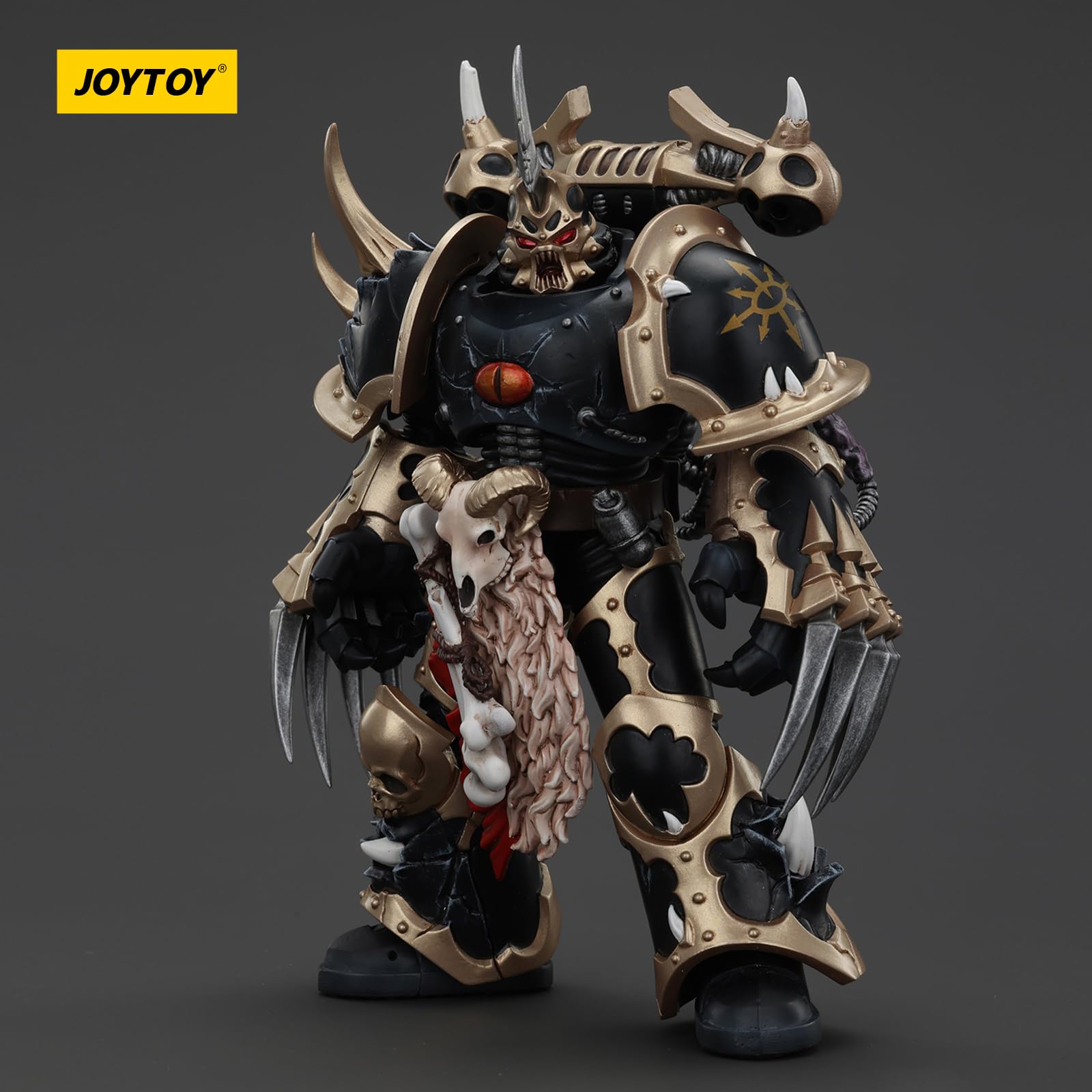 JOYTOY Warhammer 40k Chaos Space Marines, Chaos Space Marines Black Legion Chosen with Lightning Claws 1/18 Action Figure - Image 4
