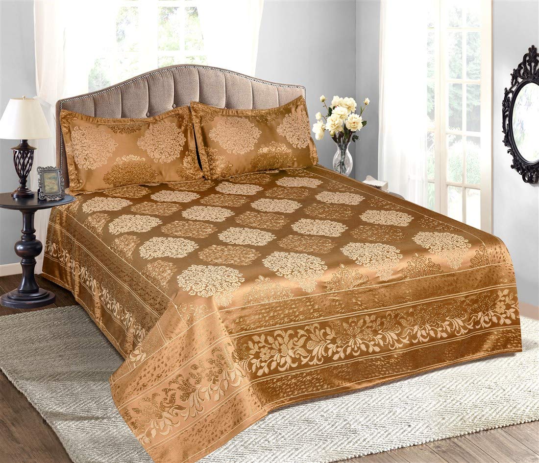 Buy Victor Poly Cotton Styria Satin Bedcover for Double Bed/Luxury