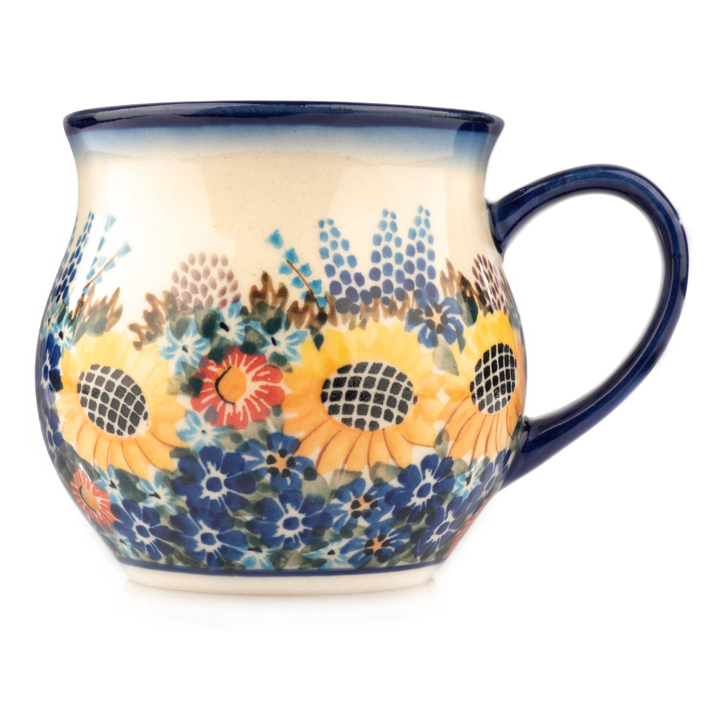 Polish Pottery, Ceramika Artystyczna Dalia Boleslawiec Kubek ceramiczny Lasota 350ml | E411