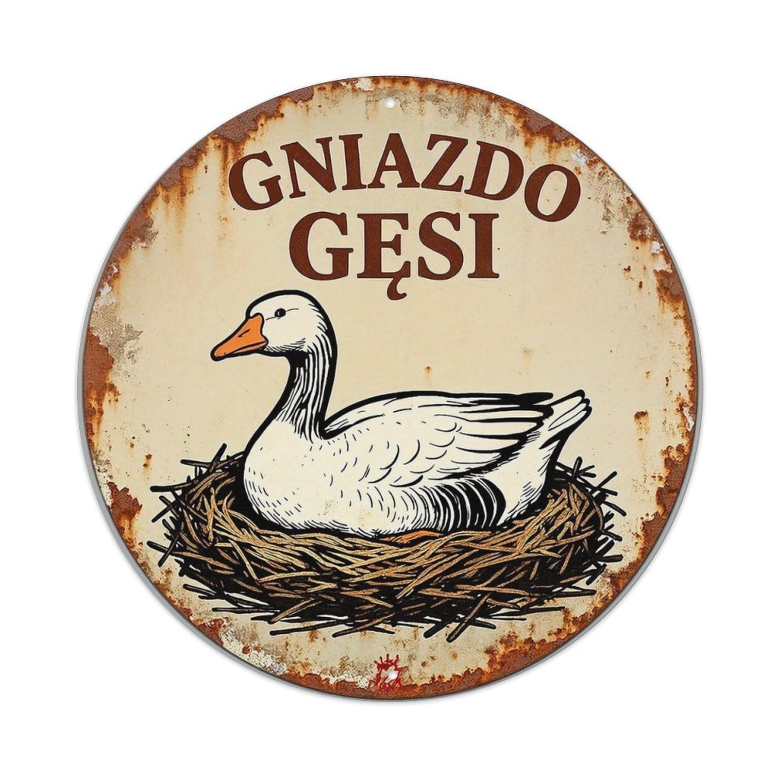Goose Nest Rustic Sign Art Tin Sign Metal Poster Vintage Metal Signs for Home Man Cave Bar Cafe Kitchen laundry room Wall Decorations Gift 8x8Inch