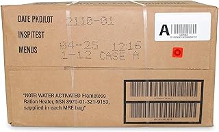 Wornick, Sopakco, Ameriqual MRE Meals Ready to Eat, Inspection 2025, 2026 or Better, Emergency Food Supply, Survival Camping Outdoor 12 Pack(Random Case (A or B), 1, Count)