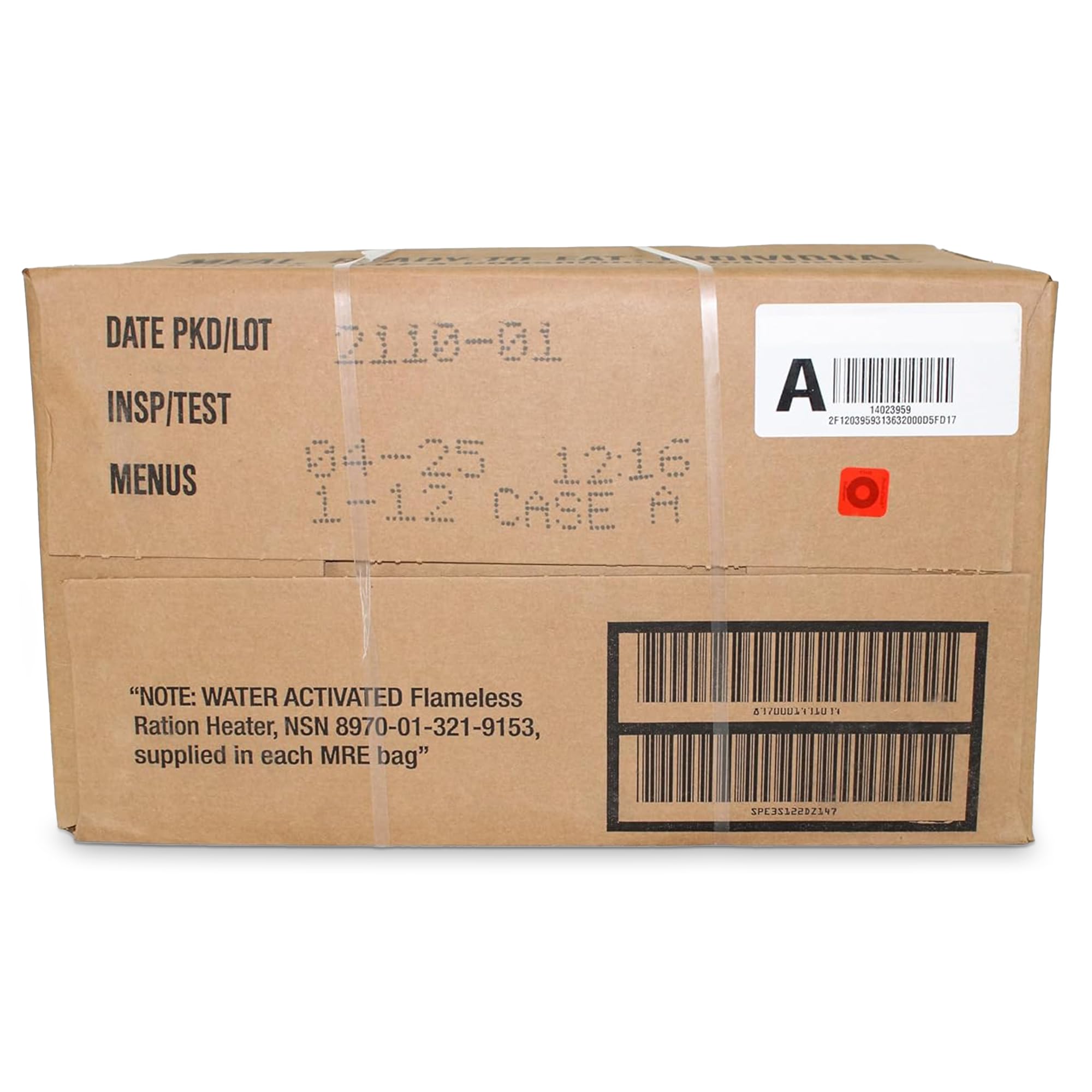Wornick, Sopakco, Ameriqual MRE Meals Ready to Eat, Inspection 2024, 2025 or Better, Emergency Food Supply, Survival Camping Outdoor 12 Pack(Random Case (A or B), 1, Count)