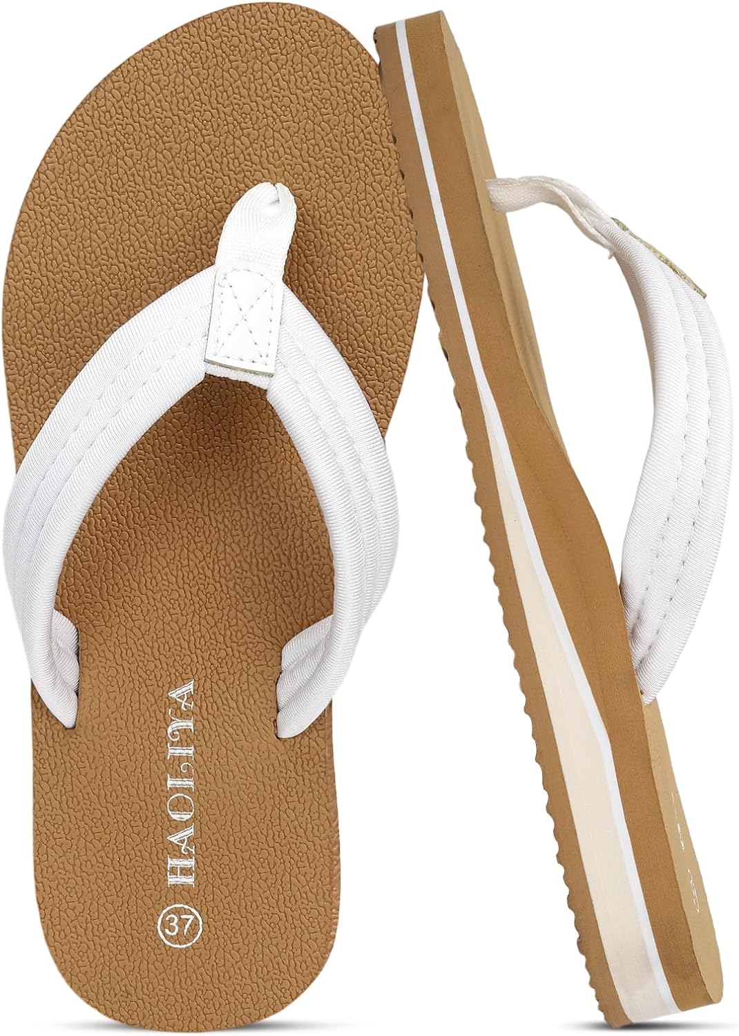 HAOLIRA Flip Flops Women’s Fabric Soft Orthopaedic Toe Separator with Arch Support Lightweight Comfortable Non-Slip Summer Beach Sandals