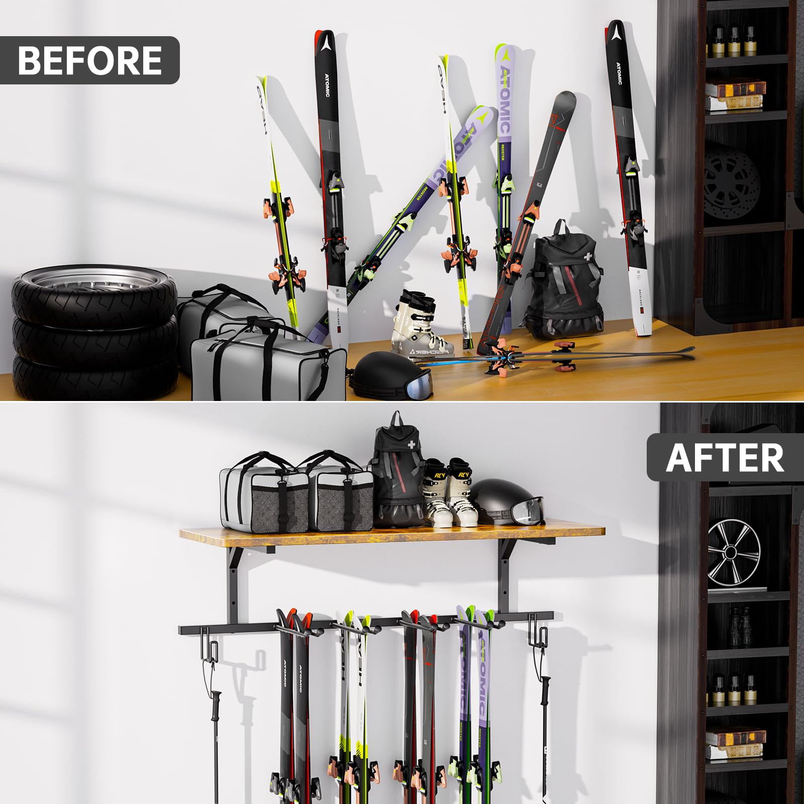 Amazon.co.jp: LiebeRen スノーボードウォールマウント スキーウォール