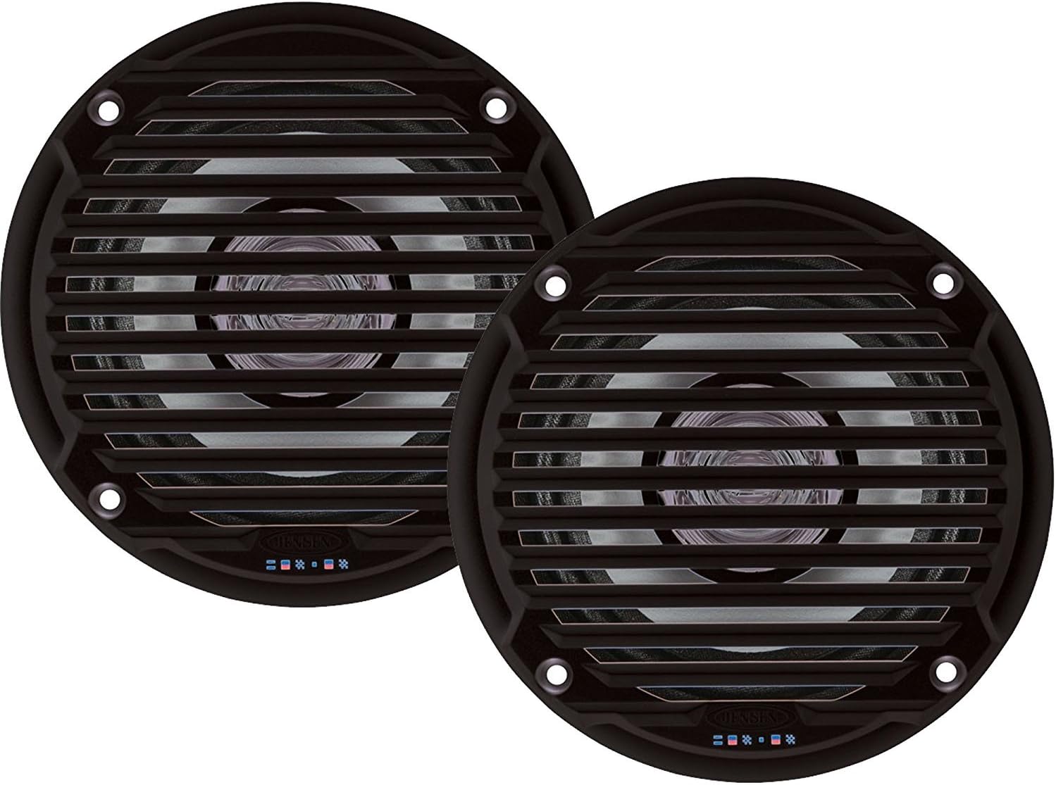 Jensen MS5006BR Black 5.25" Dual Cone Waterproof Speakers