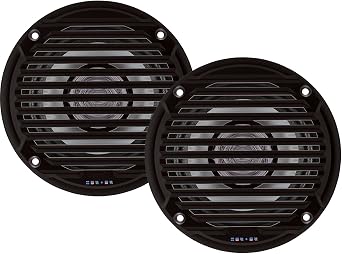 Jensen MS5006BR Black 5.25" Dual Cone Waterproof Speakers