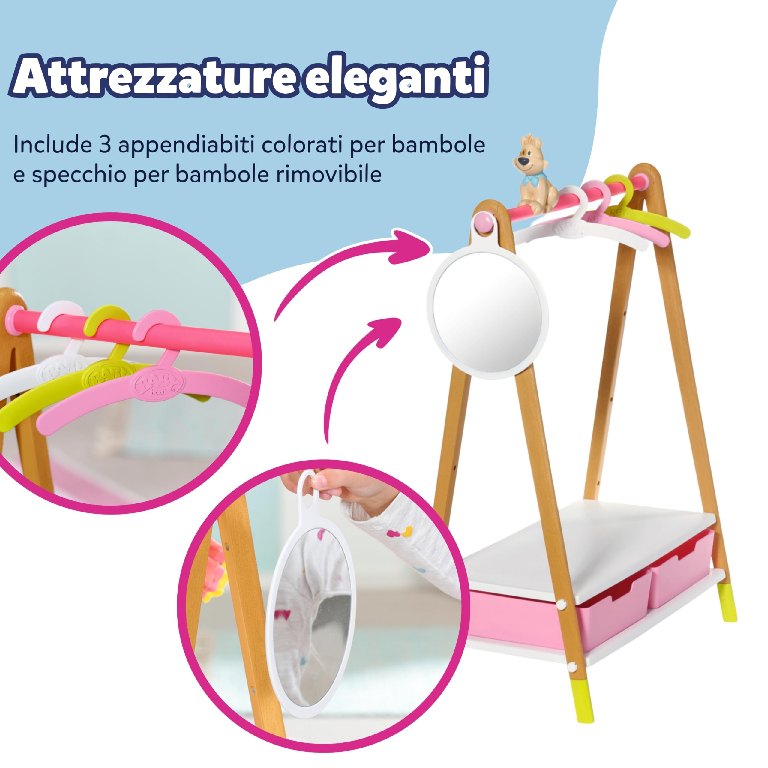 minkissy 15pezzi Grucce in Miniatura Per Bambole Appendiabiti Per Vestiti Di Bambole Grucce in Legno Per Decorazioni Di Mini-case
