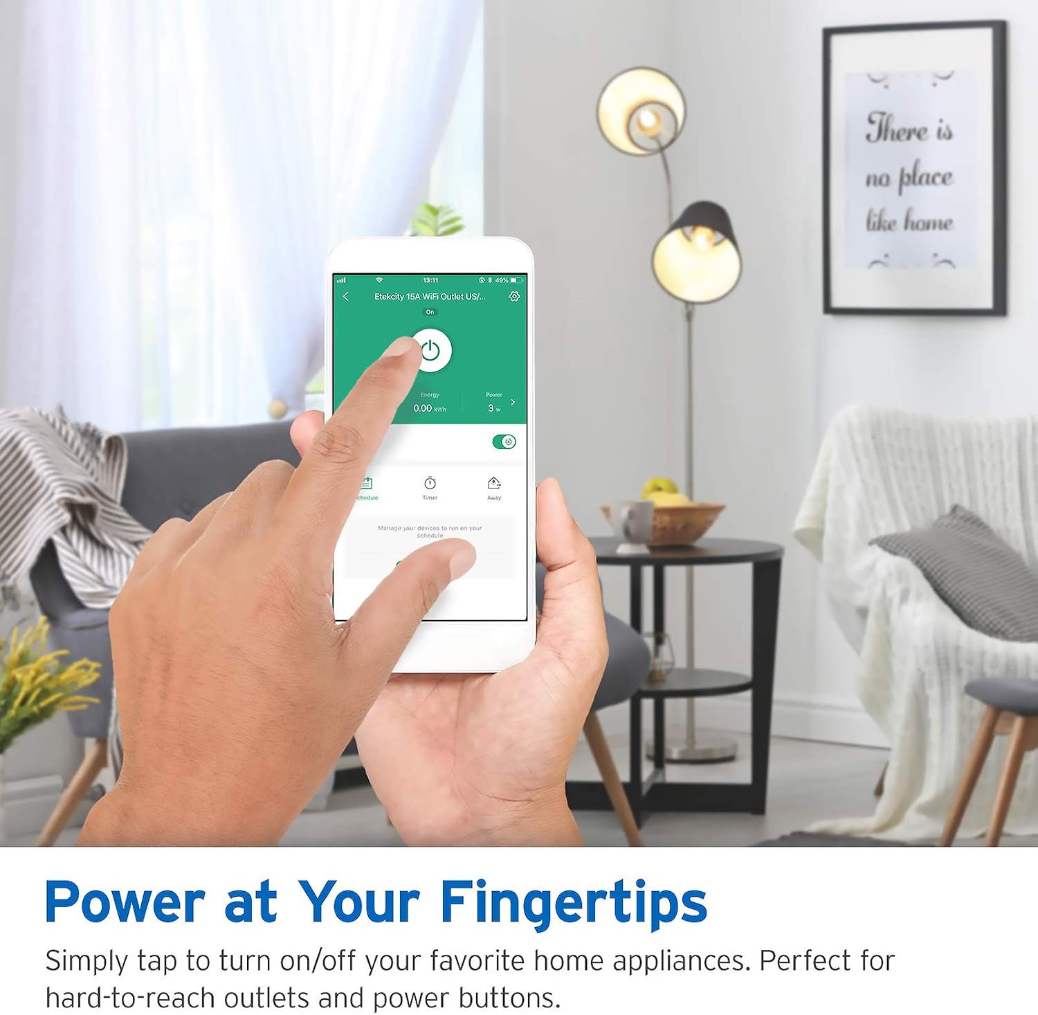 Etekcity Smart Plug, Works with Alexa and Google Home, WiFi Energy Monitoring Outlet with Automatic Night Light, No Hub Required, ETL Listed, White, 15A/1800W