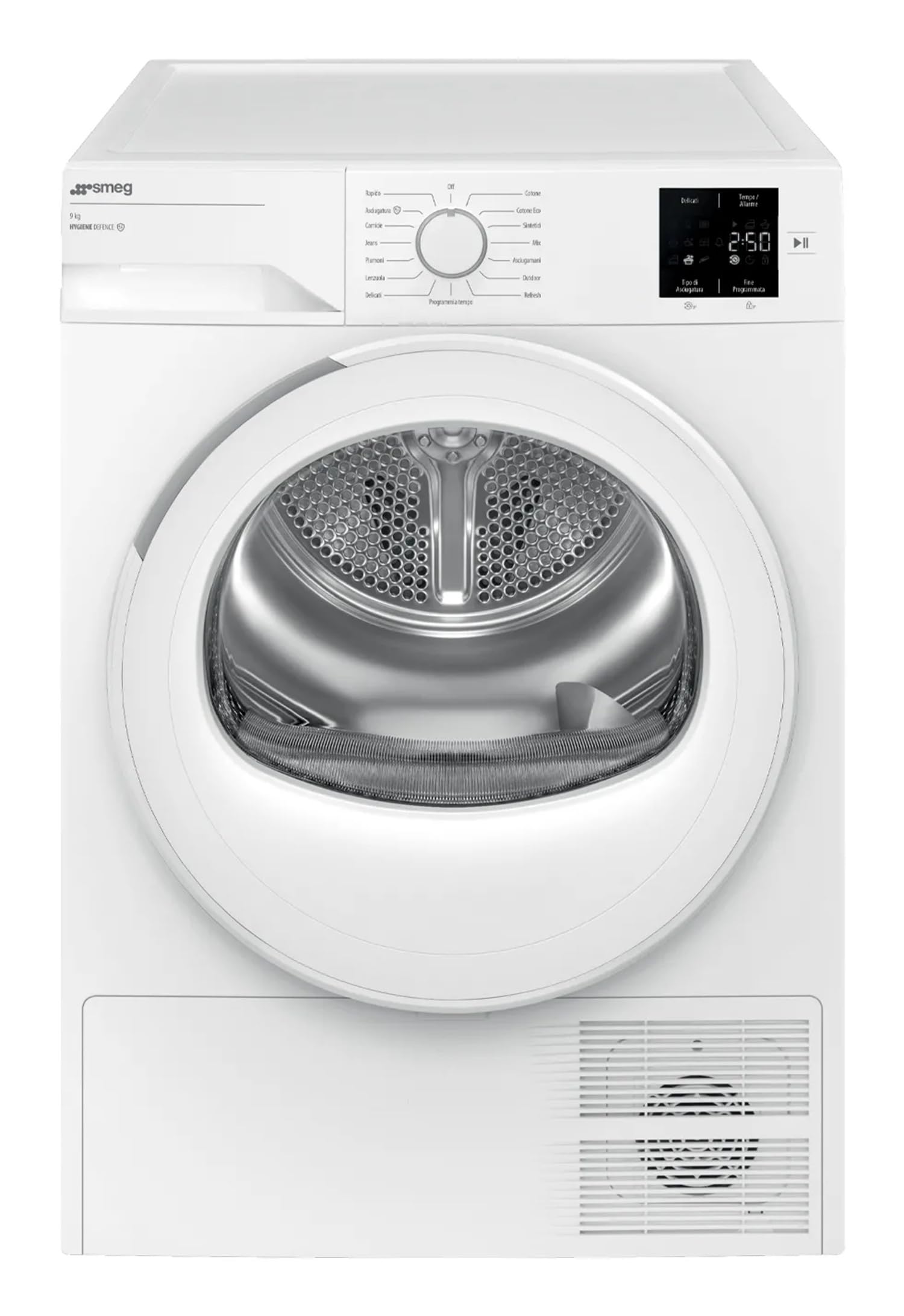 DR09EE - Asciugatrice 9 Kg, con Pompa di Calore, Libera installazione, Classe energetica C