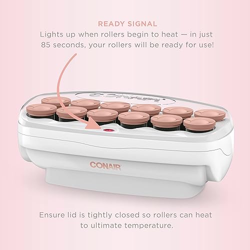 Miniatura 10 de Conair Rodillos calientes de cerámica de 1 12 pulgadas, súper clips incluidos, crea rizos grandes y flexibles, color negro, exclusivo de Tienda