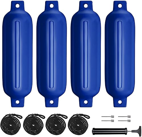 Guardabarros de barco 4.5"5.5"6.5"8.5"  8.5" con líneas de guardabarros, agujas de 6.5 pies y bomba para gemelos ojos, parachoques de guardabarros