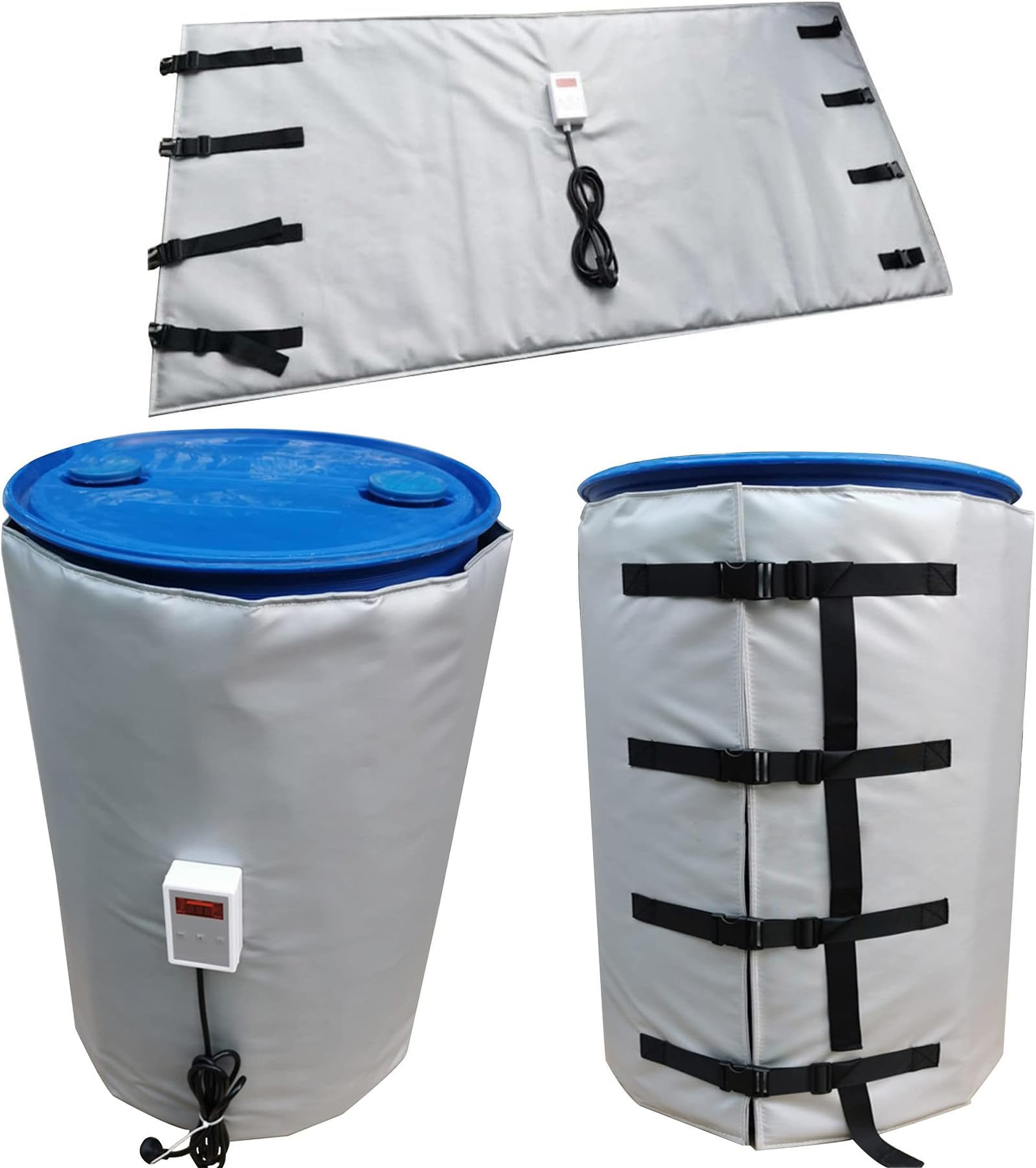 Riscaldatore per fusti di petrolio Riscaldatore in silicone resistente all'acqua Riscaldatore per fusti di petrolio fai-da-te Riscaldatore a fascia per barili Riscaldatore per secchio con riscaldato
