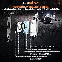 Vista 5 de LEDMIRCY Luces LED de roca, 10 unidades, color blanco para J e e p, camión todoterreno, RZR, auto, barco, SUV, impermeable, de alta potencia, luces