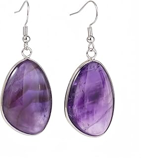 Boho Multiple Style Natural Stone Earrings for Women Unique Healing Gemstone Energy Hypoallergenic Lightweight Dangle Drop Earrings Multiple Styles Earrings Jewelry for Birthday Party Gift
