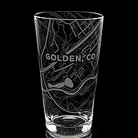 Vista 92 de ALBUQUERQUE NEW MEXICO Engraved City Street Map Beer Pint Glass Perfect Drinking Gift Idea & Unique Decor!