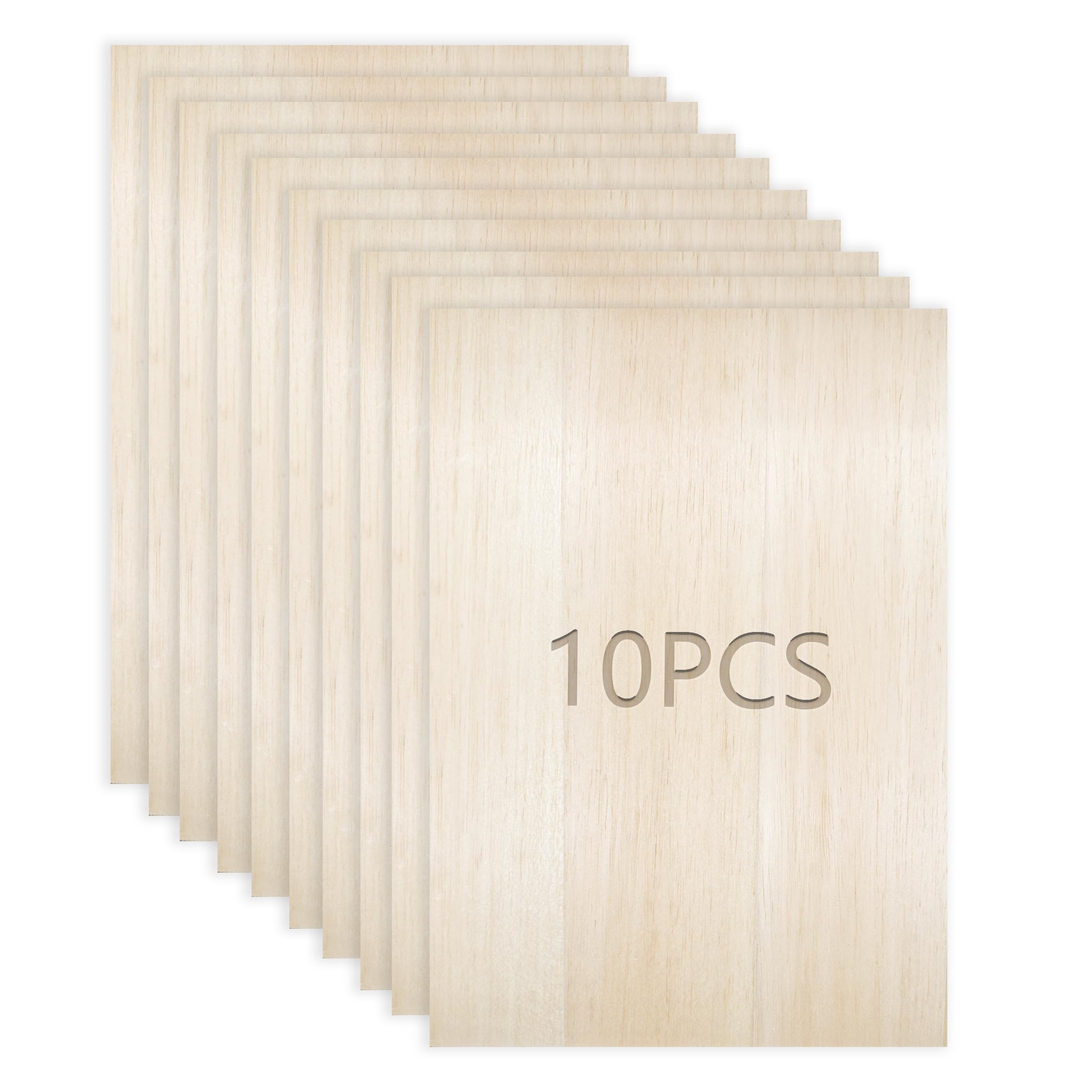 10 Pack Balsa Wood Sheets, 400X300X2 mm Balsa Wood Thin, BalsaWood Board for Home Decoration Arts, DIY Crafts Projects