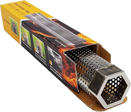 Miniatura 8 de Cosmostar - Tubo de humo hexagonal de pellets – Generador de humo de acero inoxidable de 12 pulgadas para parrilla, barbacoa y ahumador de pescado,