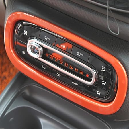 Amazon Co Jp 車のスタイリング スマートfortwoでforfourで453 15 16 17 18 19 オートエアコンボタンパネルカバー車の装飾アクセサリーインテリア車のステッカースタイリング 車の装飾 Color オレンジ Automotive