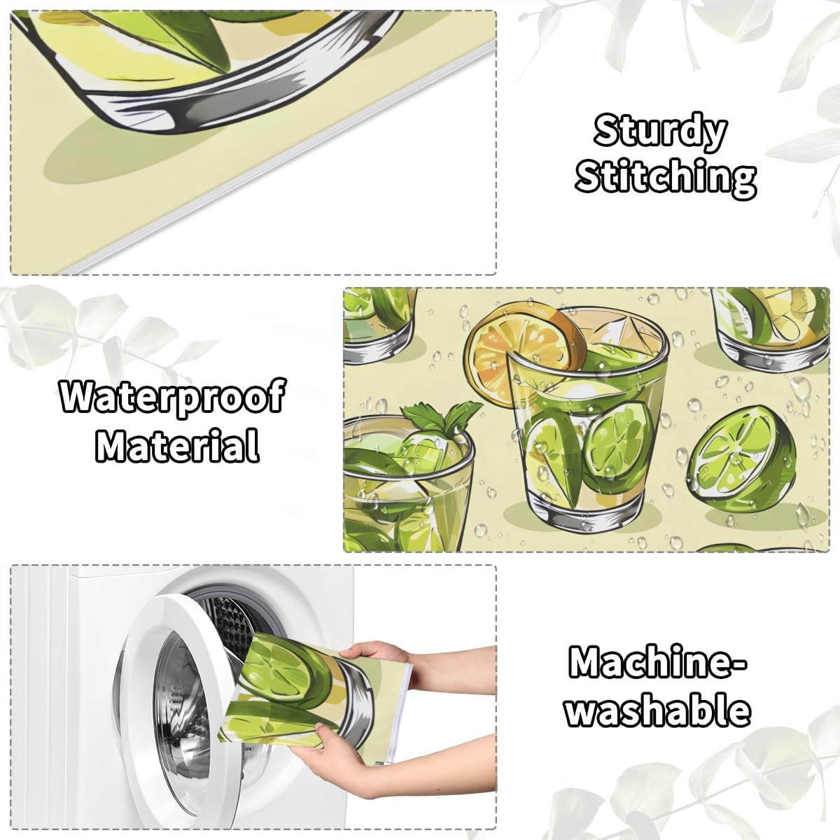 Beverage Washer and Dryer Covers for the Top with Storage Pockets,Dustproof Waterproof Pad Top Protector Mat Organizer for Home Kitchen Laundry Room