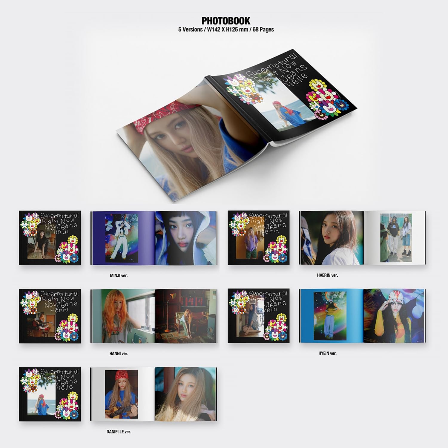 NewJeans - [Supernatural] (NJ X MURAKAMI Cross Bag ver. - Random Ver.) Cross Bag Photocards + 3 Extra Photocards