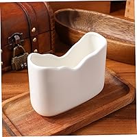 Vista 2 de UPKOCH Servilletero de cerámica Café Blanco Toallero Cerámica