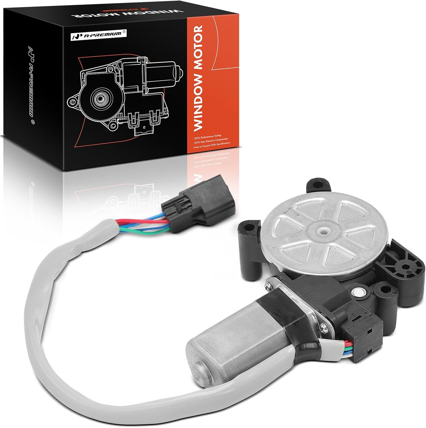 A-Premium Front Right Power Window Lift Motor Compatible with Land Rover LR2 2008-2015, Passenger Side, with Anti-Clip Compatible, Replace# CVH500040