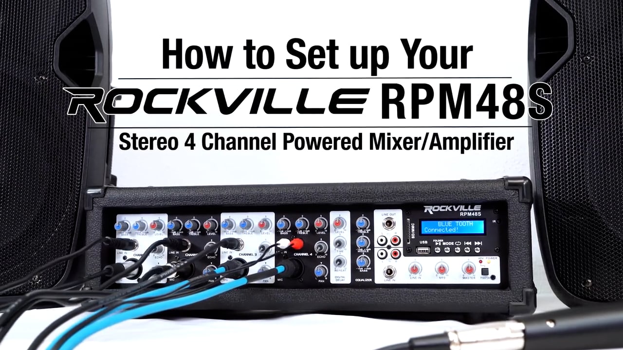 Amazon.com: Rockville RPM48S 4-Channel Stereo Powered Mixer