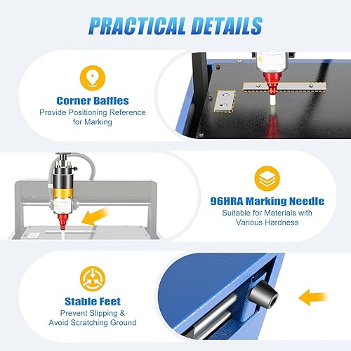 Miniatura 4 de Máquina eléctrica de la marca de 400W, 110V 656.2 x 492.1 ft m de la placa de identificación del metal de la placa de identificación de escritorio