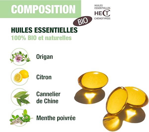 PRANARÔM - Oléocaps 2 - Santé Intestinale - Aux Huiles Essentielles Ciblées - Origan, Canelle de Chine, Menthe poivrée & Citron - 100% Naturelle Et Bio - HECT - 30 Capsules Prédosées - 4