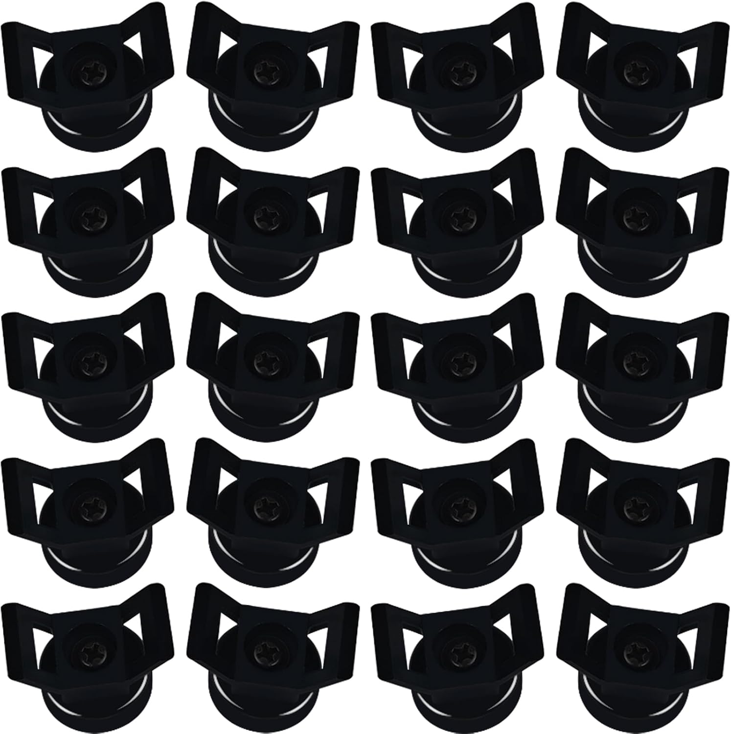 Magnet Zip Tie Mount Clips Magnetic Zip Ties Mount Holder 25LBS Strong Multipurpose Wire Cable Holder Mount Wire Clips Management for Home Office Marine Electrical Wiring (20 PCS)