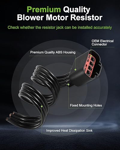 Miniatura 38 de SCITOO Resistencia de motor de ventilador HVAC para 2008-2013 para Chrysler 300/2008-2016 para Town & Country/2008-2010 para Dodge Charger/2008-2018