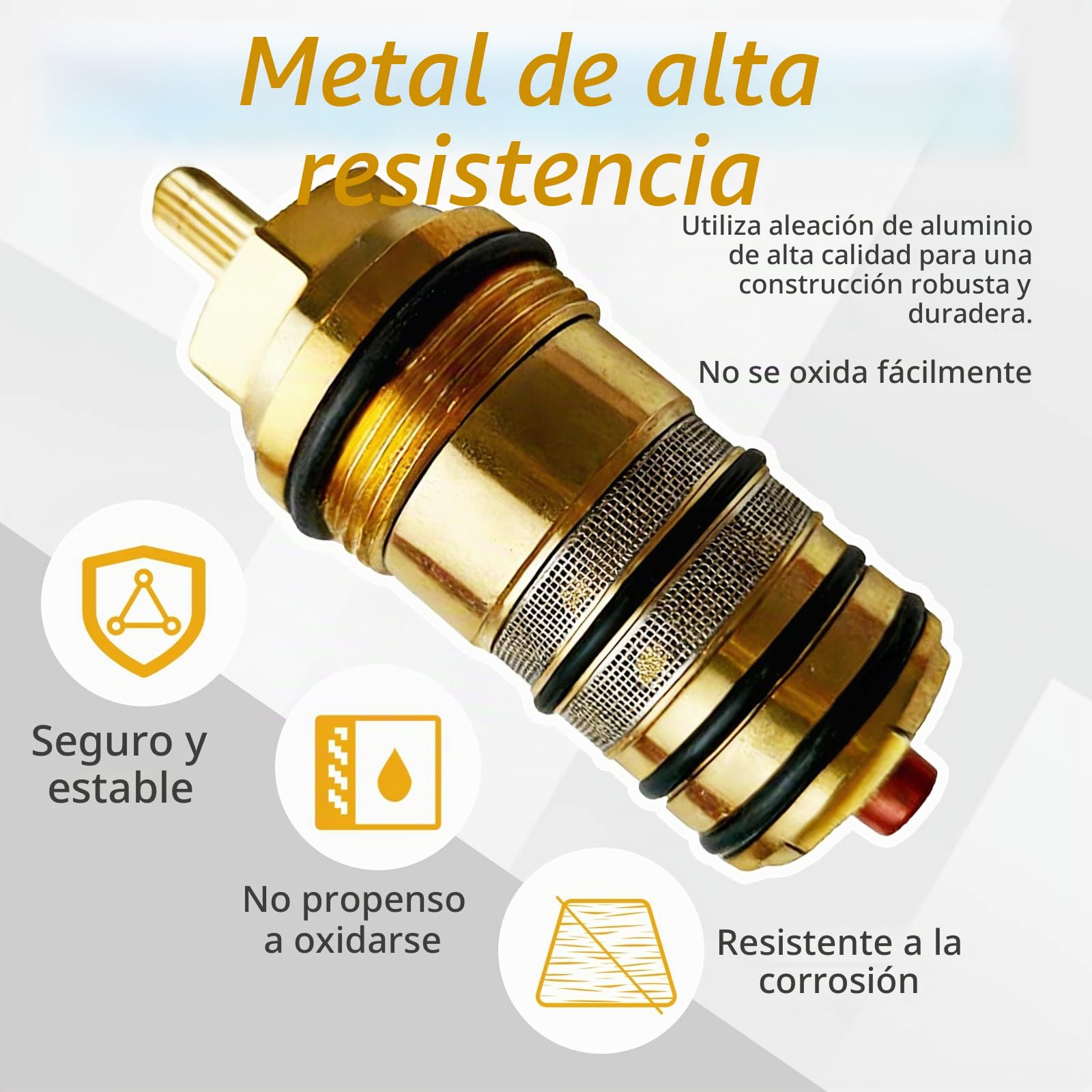 Cartucho Termostático 94282000 Para Hansgrohe, Regulador De Temperatura Para Grifo Termostático De Ducha, Núcleo De Válvula De Latón, Repuesto Compatible Con Determinados Termostatos