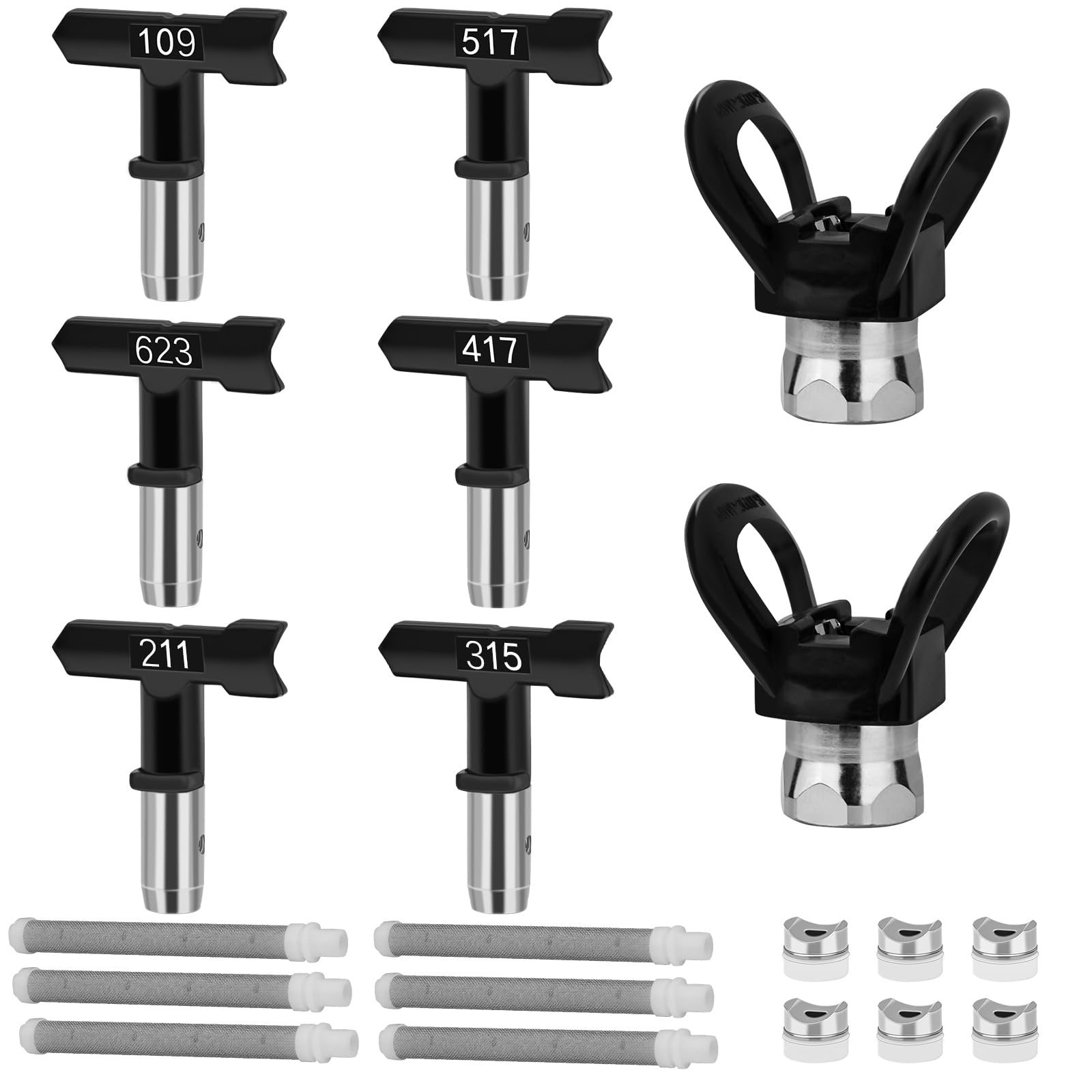 Embouts de pulvérisateur de peinture sans air, accessoires et filtres pour pistolet airless