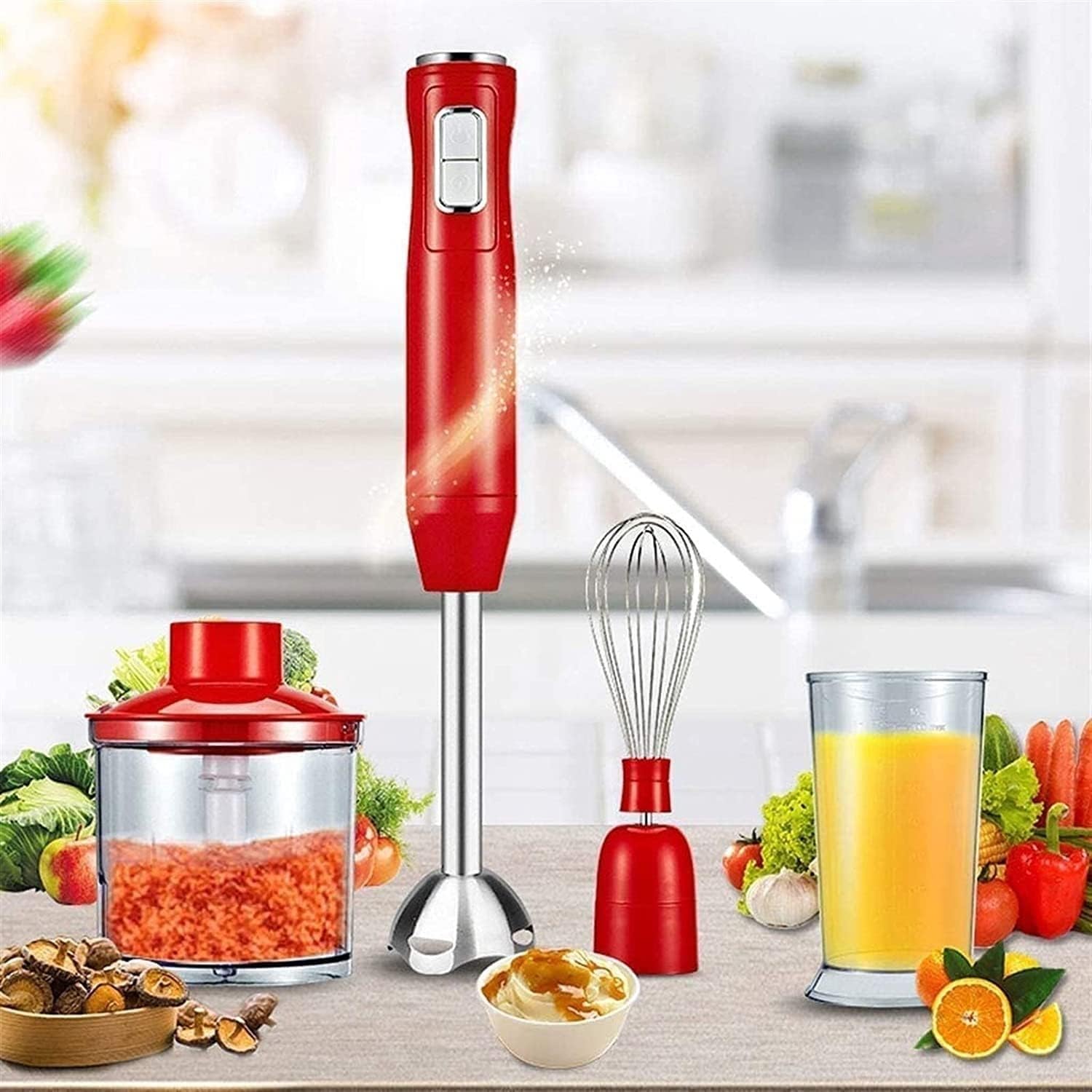 TOEWOE Hand Blender, Immersion Blender, 9-Speed Immersion Multi-Purpose Hand Blender, 304 Stainless Steel Stick Blender, BPA-Free, Kitchen Tool