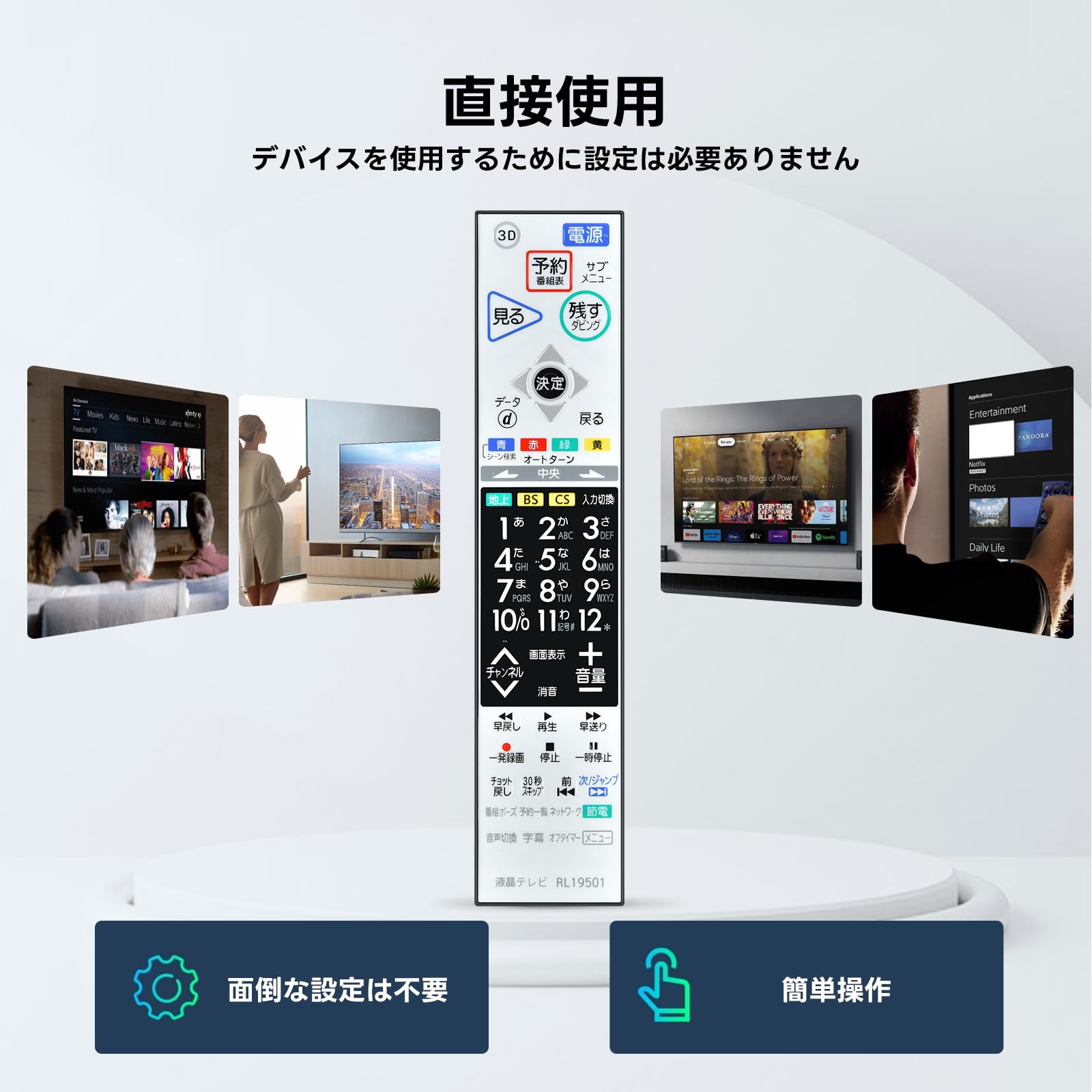 Amazon | テレビリモコン RL19501 for MITSUBISHI Electric 三菱電機