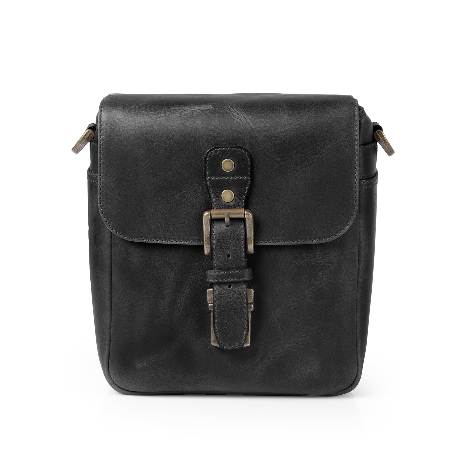 MegaGear MG1328 Para cámaras sin espejo, instantáneas y DSLR - Bolsa bandolera de cuero auténtico