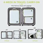 Cipway Cubes d'emballage de compression, sacs d'organisateur de bagages ultralégers, essentiels de voyage pour transporter la valise (3 Pièce blanche)