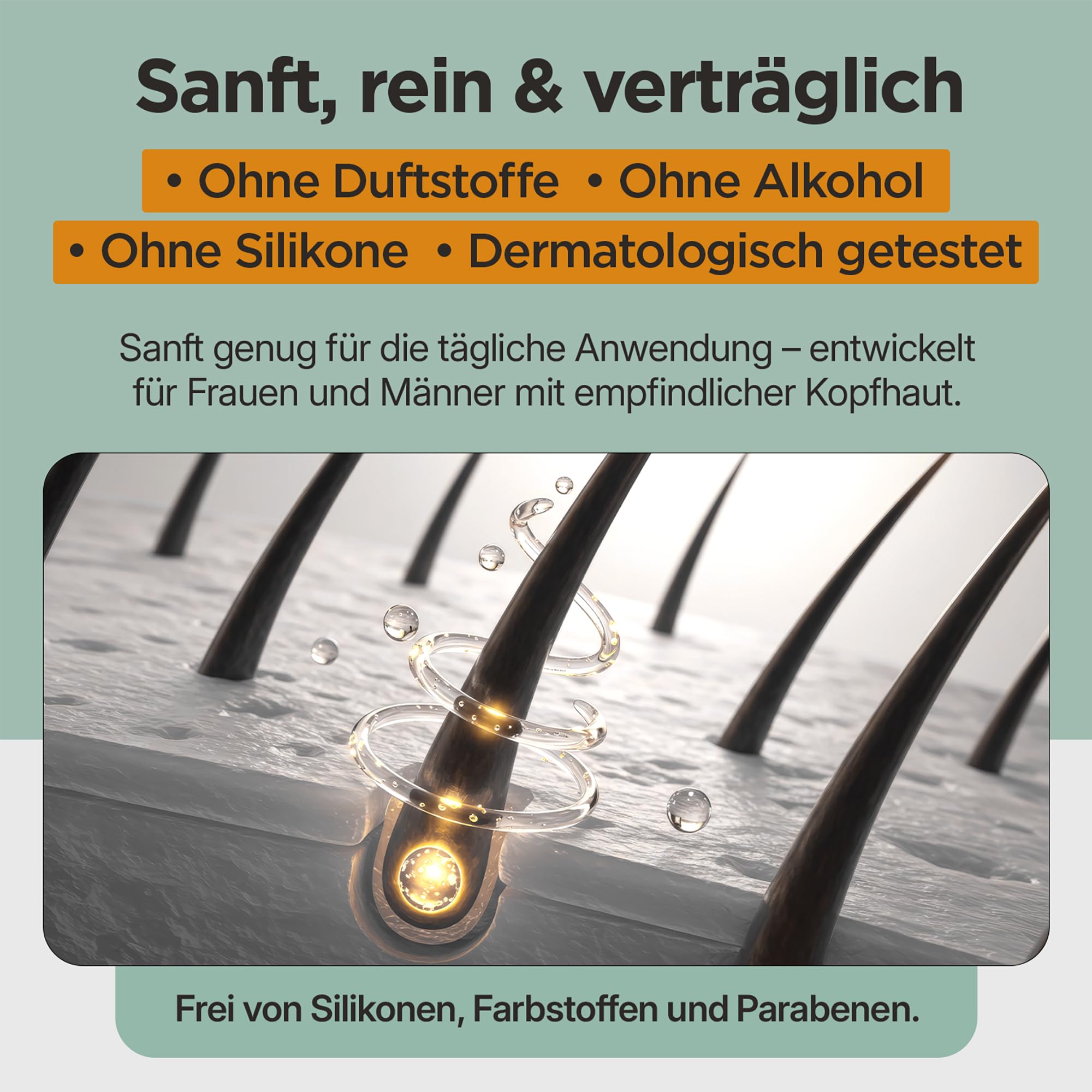 Dr. Hill Follicin® Leave-In Kopfhaut-Tonic – Dermatologisch entwickelt – Für empfindliche, gereizte Kopfhaut – Beruhigt Juckreiz & sichtbare Rötungen – pH-hautneutral, parfumfrei, alkoholfrei – 100 ml